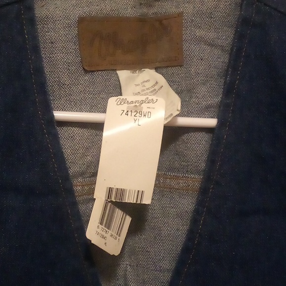 NWT - Wrangler Denim Vest XL Deadstock Nos Cowboy Rodeo USA Made - Size XL - Picture 7 of 8